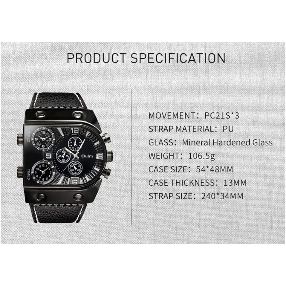 Buy now Oulm Men's Steampunk Skeleton Automatic Mechanical Alloy Stainless Steel Leather Watch CH164 at indiglob india