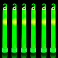 32 Ultra Bright 6 Inch Large Green Halloween Glowsticks - Chem Lights Sticks with 12 Hour Duration - Camping Glowsticks, Emergency Glow Stick For Storms Blackouts - Glowsticks for Parties Activities