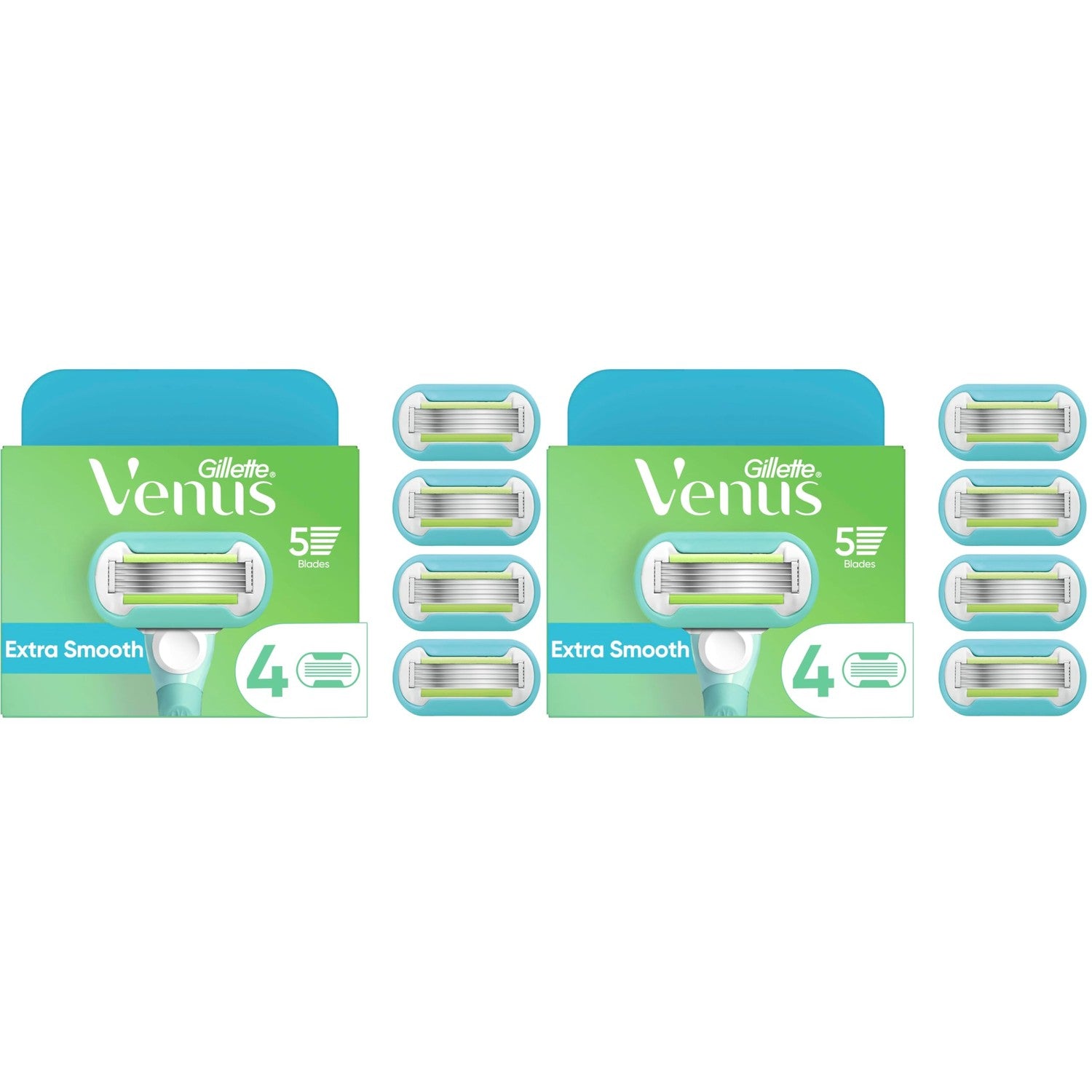 Gillette Venus Extra Smooth Womens Razor Blade Refills, 4 Count, Designed for a Close, Smooth Shave