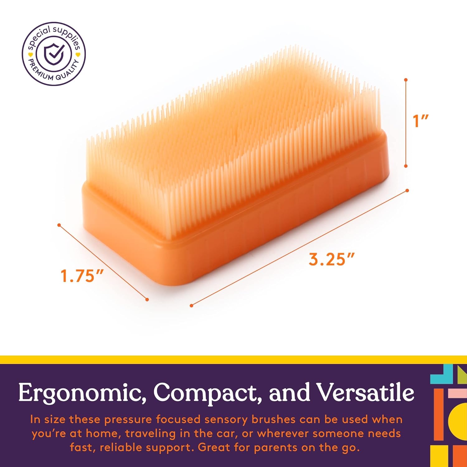 Buy now Special Supplies Sensory Brush Therapressure Therapy Brush for Occupational and Sensory Brushing, Stimulating, Calming Tools for Kids and Adults, Soft Flexible Bristles, Latex Free (Colored 12-Pack) at indiglob india