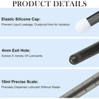 Buy now [2Pack+Storage Bag] Lube Applicator Syringe with 10ml Precise Scales, 6.5" Anal Lube Shooter with Air-Proof Silicone Cap Reusable Lubricant Tube Applicator for Women, Men & Couples, Black at indiglob india