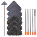 Wall Cleaner Mop, 80-Inch Handle, Baseboard Cleaner Tool, 6 Pads