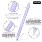 Drawdart 14-Pack Ballpoint Pens, Medium 1.0mm Black Ink Cute Pen with Super Soft Grip, Retractable - For Smooth Writing, Note Taking and Journaling, Office & School Supplies