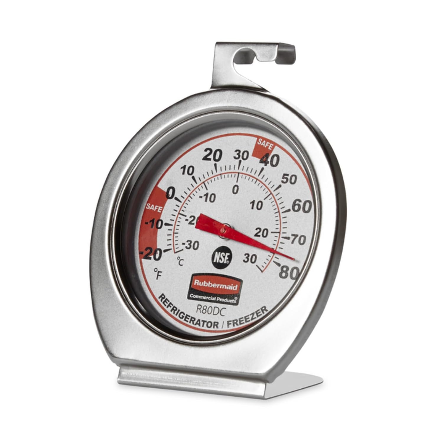 Buy now Rubbermaid Commercial Products Stainless Steel Monitoring Thermometer, Safe for Inside Oven/Grill/Smoker, 60-580°F Range, Easy to Read Food Thermometer For Food Resturant/Home Cooking Refrigerator Freezer Cooler Thermometer at indiglob india
