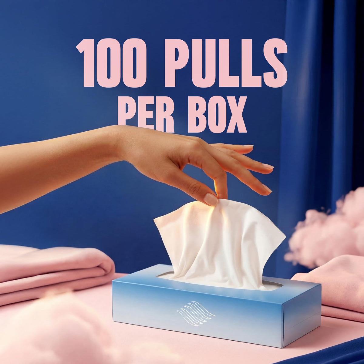 Bulk Tissues, 30 Flat Boxes, 100 Sheets/Box, 3000 Facial Tissues Total, 2-Ply, Soft, White, for Office, Business & Home, Commercial Flat Box Tissues, Hypoallergenic, Unscented, Packaging May Vary