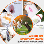 48CT Stain Remover Wipes,Portable Travel-Size Laundry Wipes for Clothes