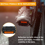 Universal Bike Pedals 9/16" Nylon Lightweight Non-Slip Bicycle Platform Pedals, Easy to Install, Fit Most Adult Mountain Bikes MTB, Durable Design