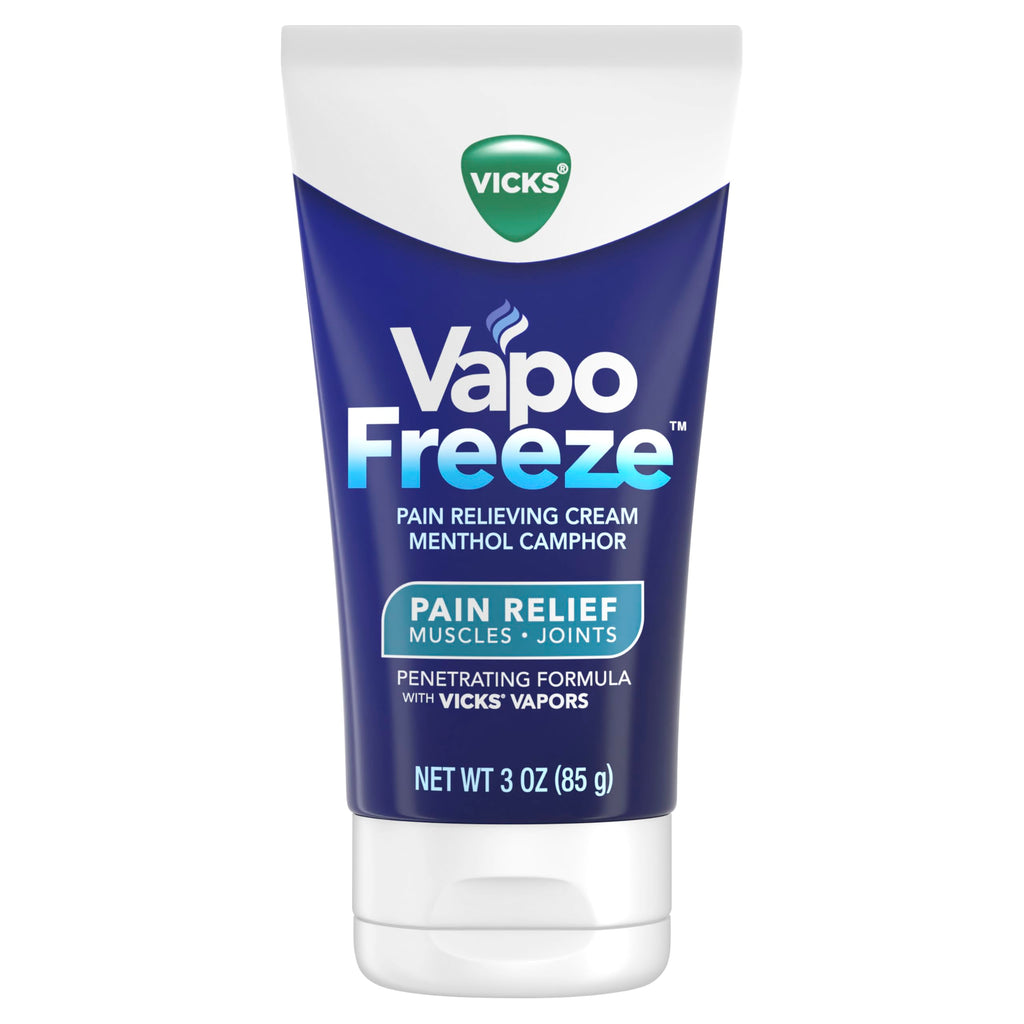 Buy now Vicks VapoFreeze Topical Pain Cream 3.0oz, Maximum Strength Menthol+ for Muscle Pain Relief, Joint Pain Relief, Knee Pain Relief, Back Pain Relief, Cream for Pain Relief, Topical Pain Relief at indiglob india