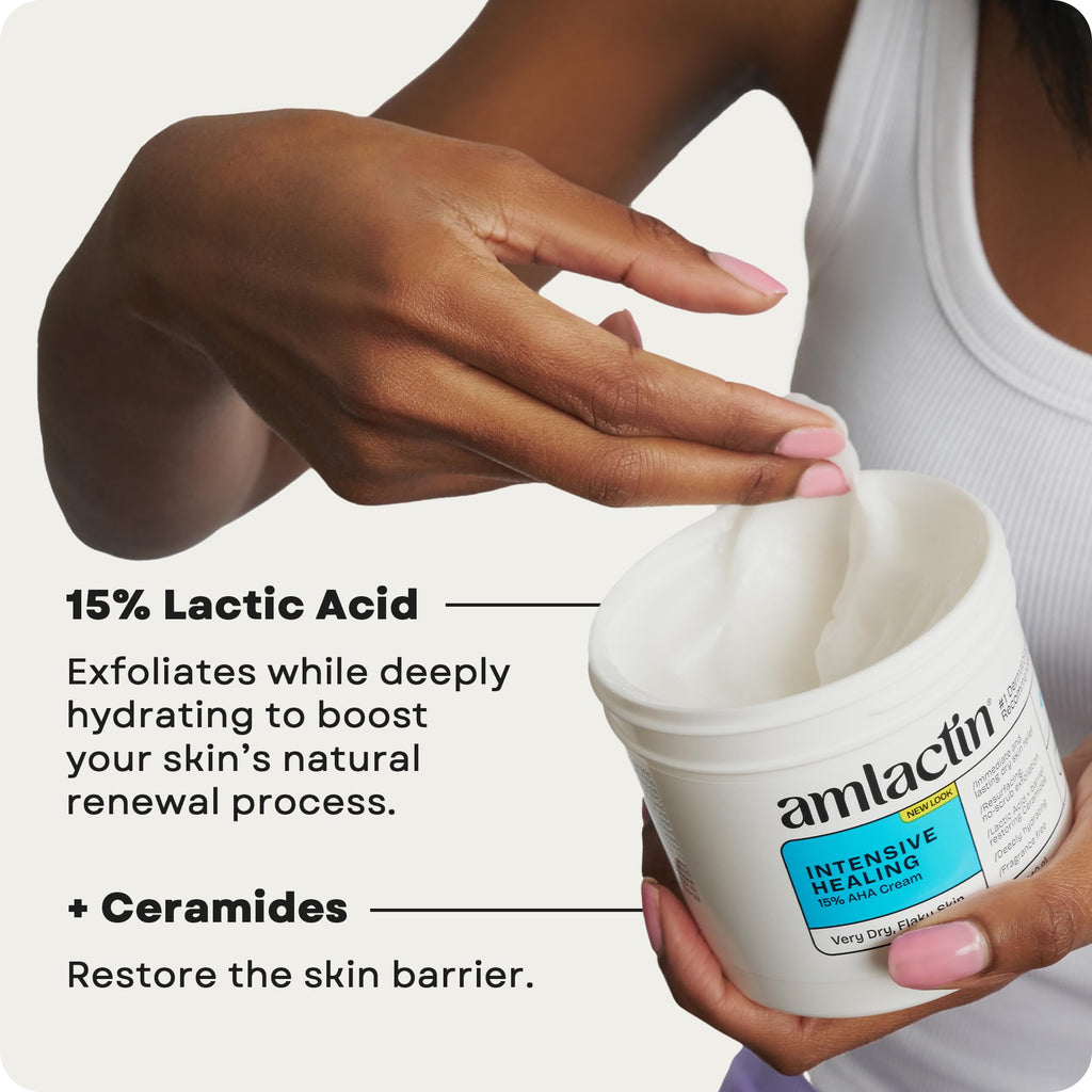 AmLactin Intensive Healing Body Cream, 15% Lactic Acid, 12 oz