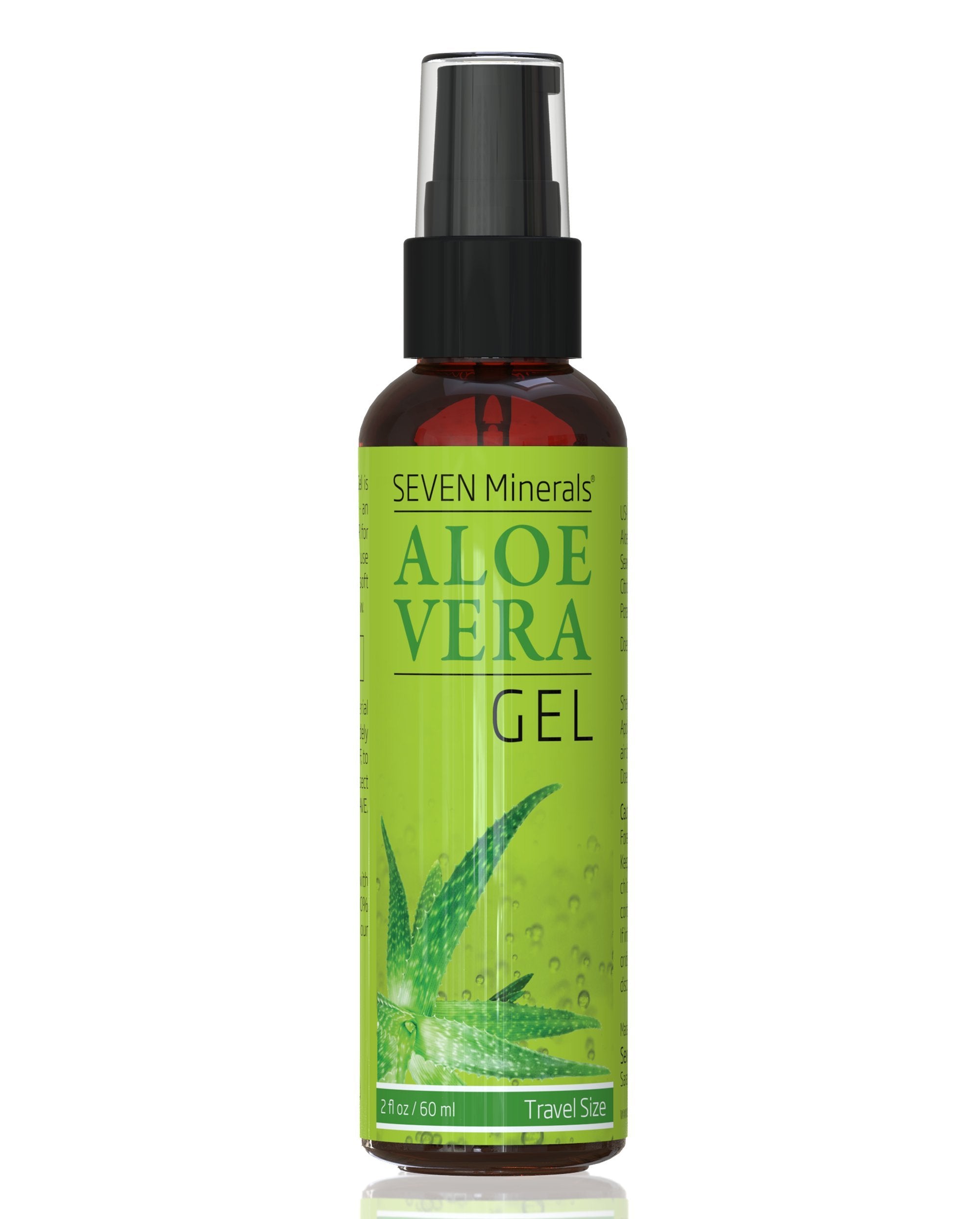 Buy now Seven Minerals, Travel Size Organic Aloe Vera Gel from freshly cut 100% Pure Aloe - 2 Fl Oz - HighestQuality, Texas grown, Vegan, Unscented - For Face, Skin, Hair, Sunburn relief (2 Fl Oz) at indiglob india