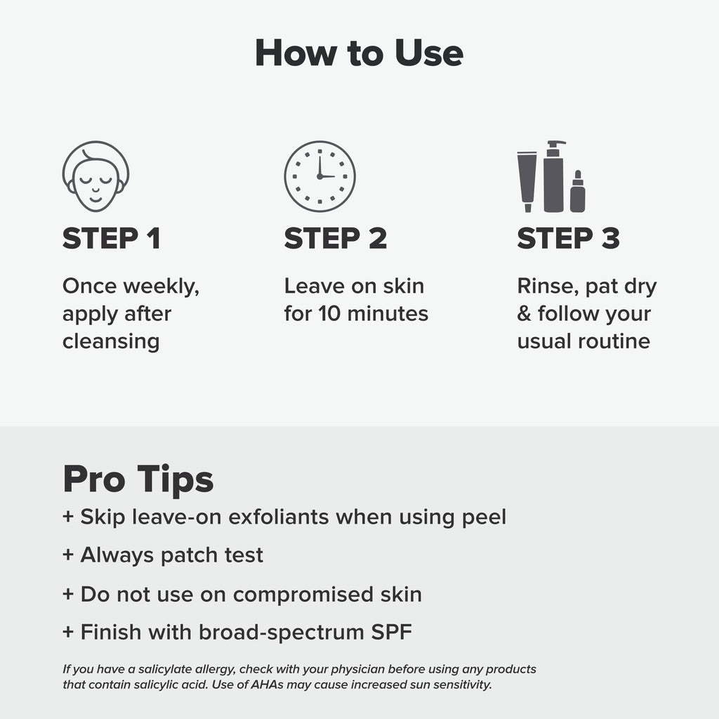 Buy now Paula's Choice Skin Perfecting 25% AHA + 2% BHA Face Exfoliant Peel, Facial Exfoliant Peel Rinse Off Treatment, All Skin Types, Fragrance-Free, 1 Oz at indiglob india