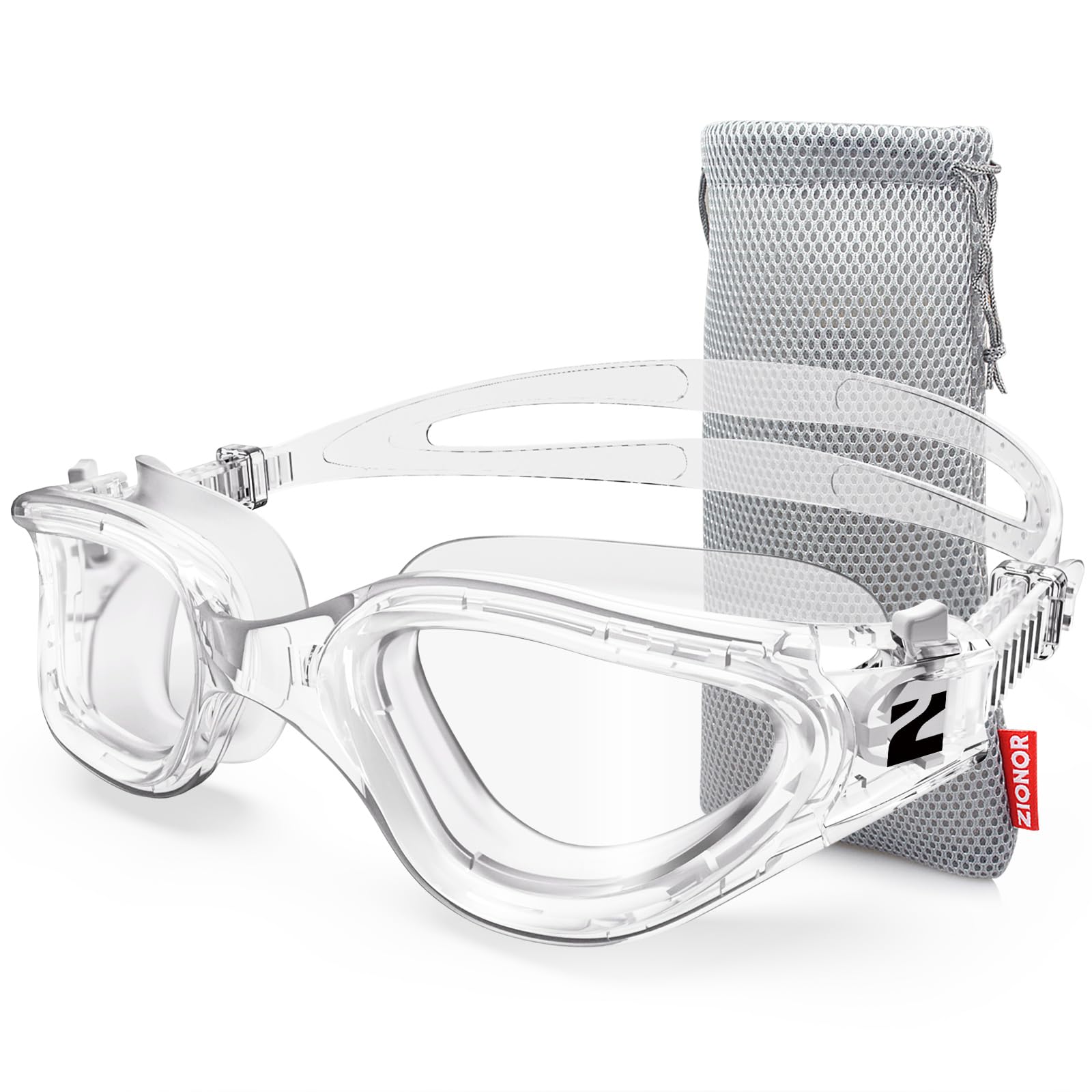 Buy now ZIONOR Swim Goggles, G1 SE Swimming Goggles Anti-Fog for Adult Men Women One Size A1-clear Lens Clear Frame at indiglob india