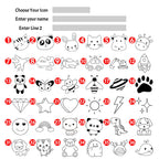 Name Stamp for Clothes，Name Stamp for Clothing Kids Waterproof,Double-Sided (White + Black Ink)，School Daycare Essentials，Personalized Signature Stamp