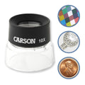 Buy now Carson LumiLoupe 10X Power Black/Clear Stand Magnifier, Ambient Light, 1.0 inch Lens Diameter, 2.0 inch Base Diameter, 2.0 x 1.75 x 2.0 inches, 0.05 kg at indiglob india