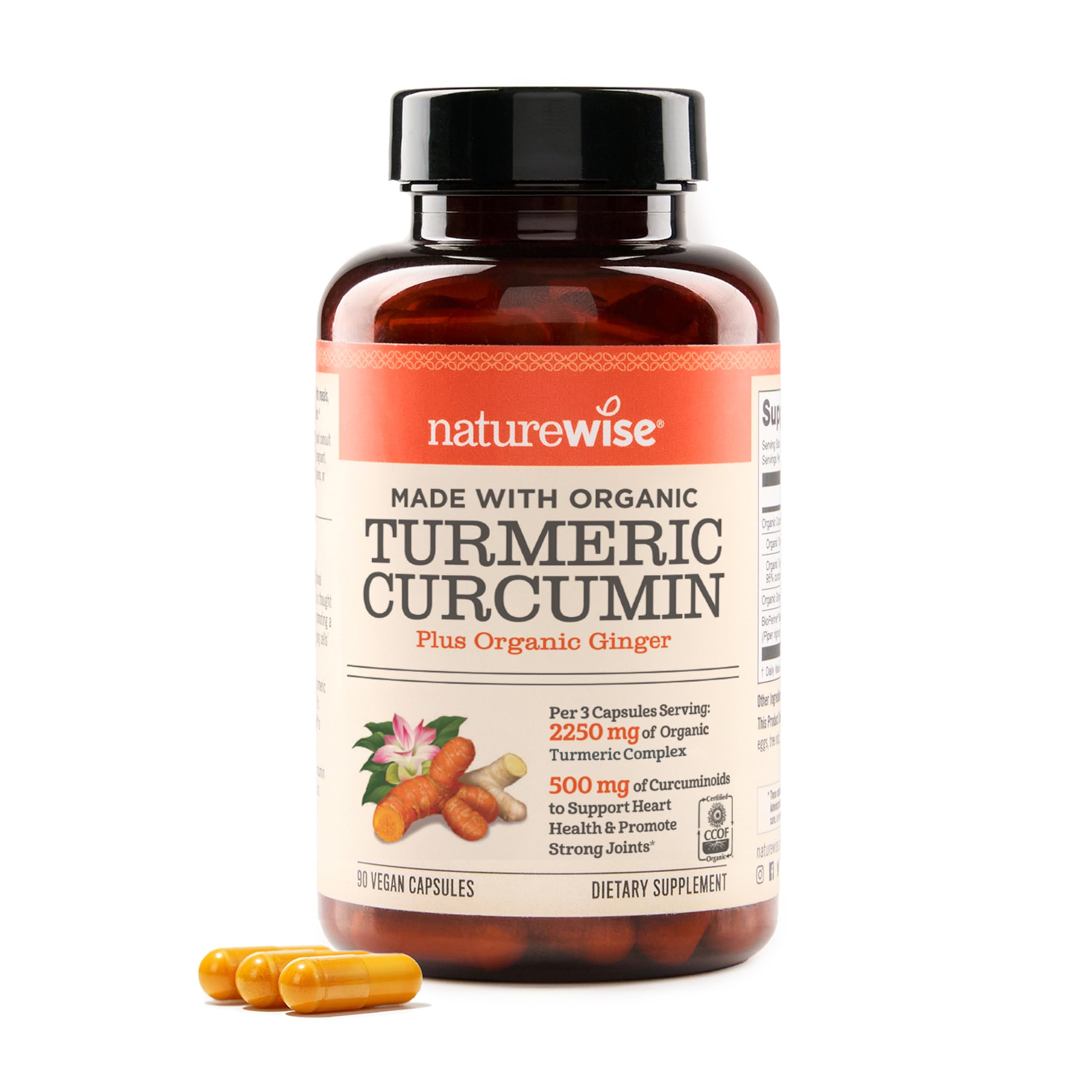 Buy now NatureWise Curcumin Turmeric 2250mg - 95% Curcuminoids & BioPerine Black Pepper Extract for Advanced Absorption - Daily Joint and Immune Health Support - Vegan, Non-GMO, 180 Count[60-Day Supply] 90 Count (Pack of 1) at indiglob india
