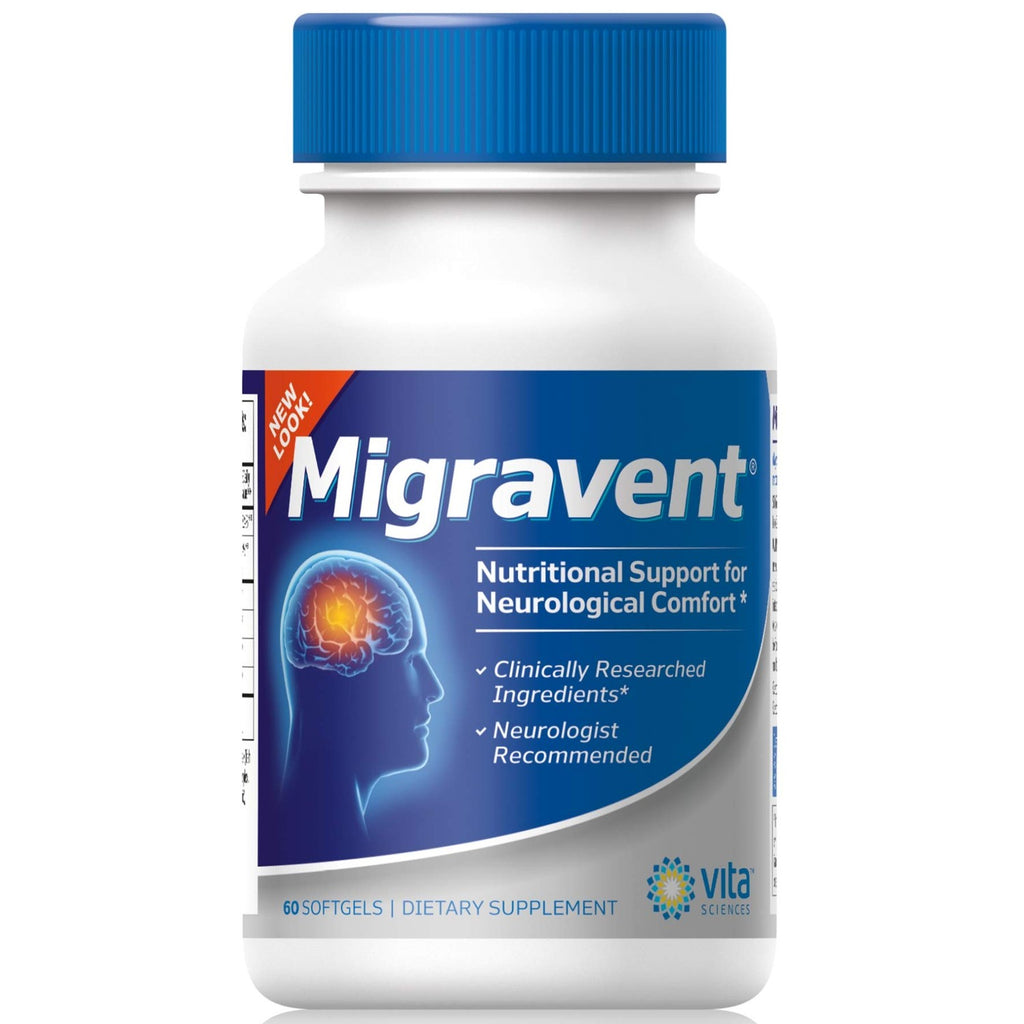 Migravent Brain & Circulatory Wellness Support - 60 Capsules | Advanced Nutritional Formula with Magnesium, CoQ10, Vitamin B2, PA-Free Butterbur & Bioperine for Brain Wellness Support.