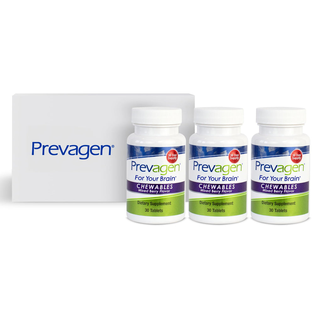 Prevagen Extra Strength Mixed Berry Chewables with Storage Box, 1-Pack | For Your Brain, 1 Month Supply, 20mg Apoaequorin, 50mcg Vitamin D3, 30 Tablets per Bottle