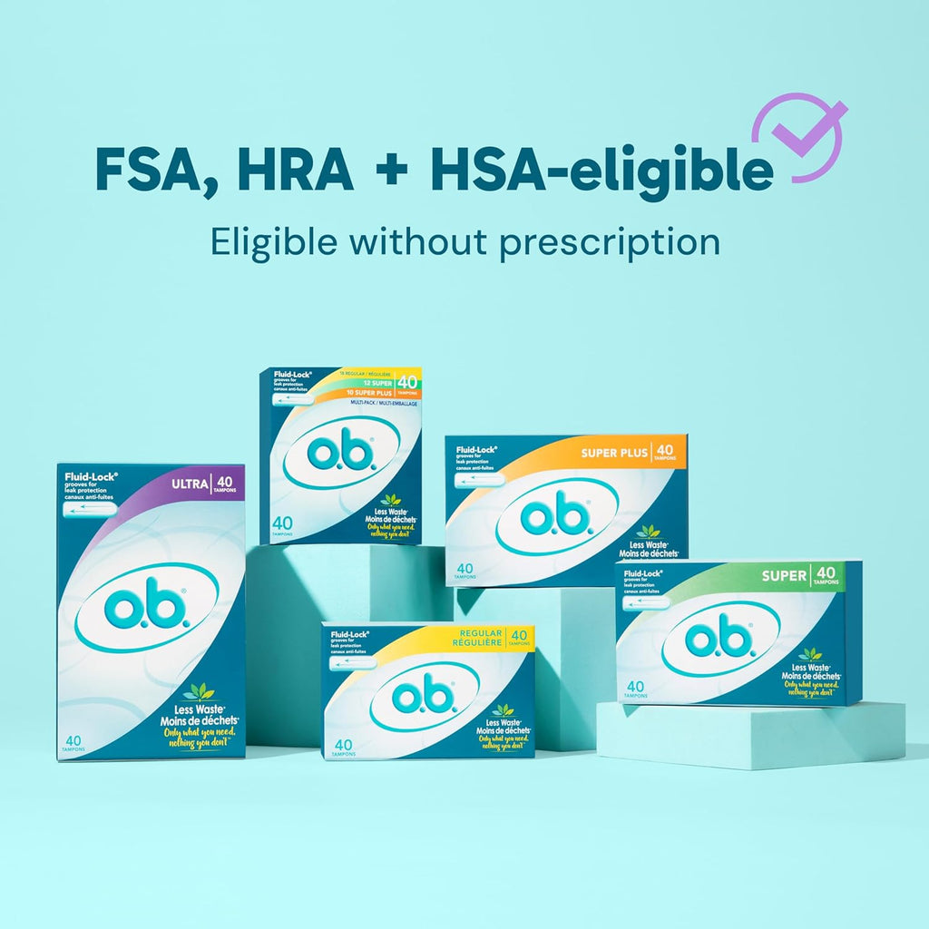Buy now o.b. Tampons No Applicator, Fragrance-Free - 40ct | Applicator-Free Tampons Super Plus, Feminine Care, ob Tampon Super Plus, Period Products at indiglob india