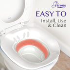 Buy now Fivona Sitz Bath for Toilet Seat Postpartum and Hemorrhoids Care - Yoni Steam Seat - Foldable Basin for Epsom Salt Soak - Portable Bidet BPA Free Temperature Resistant - Universal Fit - Pink at indiglob india