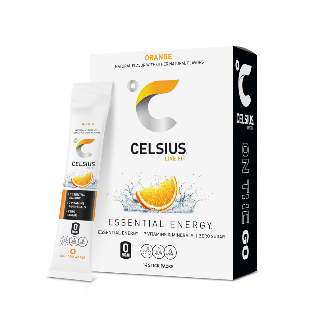 Buy now CELSIUS On The Go Strawberry Mango, Sugar Free Energy Drink Mix (14 Sticks per Pack) at indiglob india