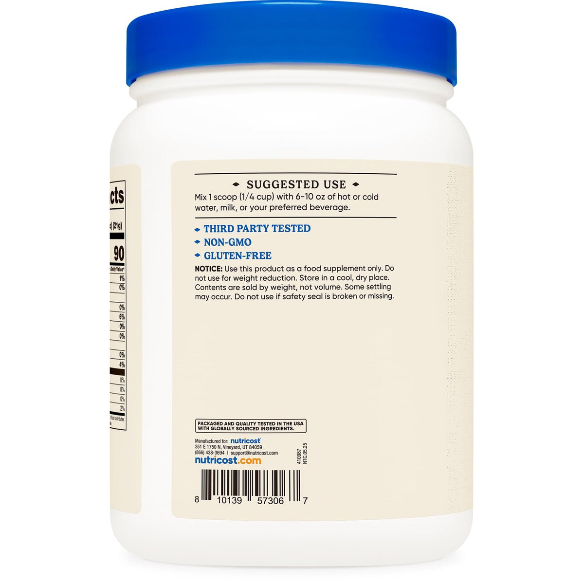 Nutricost Beef Bone Broth Protein Powder Unflavored (20 Servings) - Gluten-Free, GMO-Free