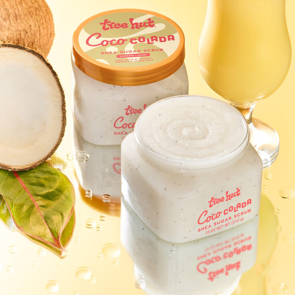 Buy now Tree Hut Coco Colada Shea Sugar Scrub, 18 oz, Ultra Hydrating and Exfoliating Scrub for Nourishing Essential Body Care at indiglob india
