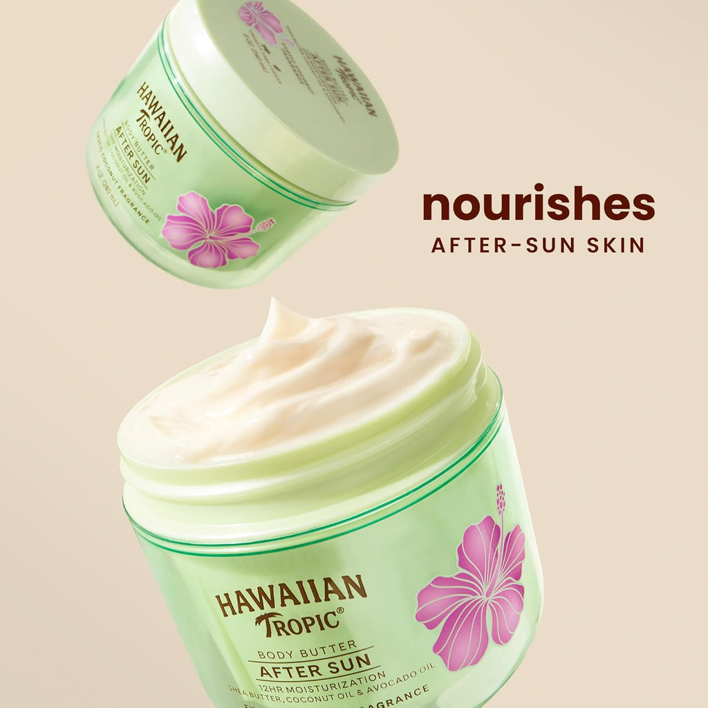 Buy now Hawaiian Tropic After Sun Body Butter with Coconut Oil, 8oz | Hawaiian Tropic After Sun Lotion, Beach Essentials, Summer Vacation Essentials, Tan Extender Lotion, Coconut Body Butter, 8oz at indiglob india