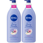 NIVEA Oil Infused Cherry Blossom and Jojoba Oil Body Lotion for Women, Fast-Absorbing and Non-Greasy Cherry Blossom Scented Lotion Moisturizes for 48 Hours, 16.9 Fl Oz Pump Bottle