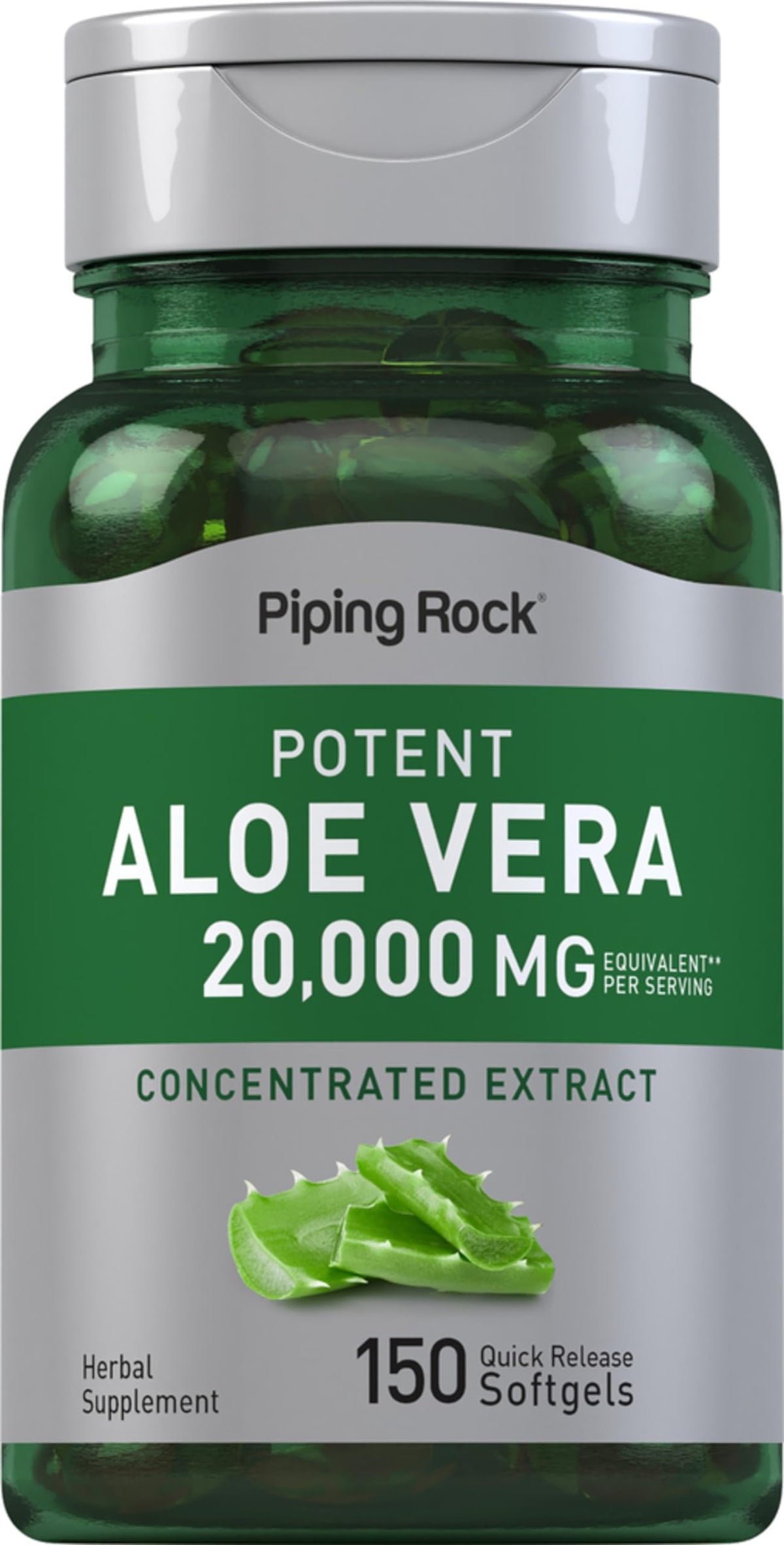 Piping Rock Aloe Vera Supplement | 150 Softgels