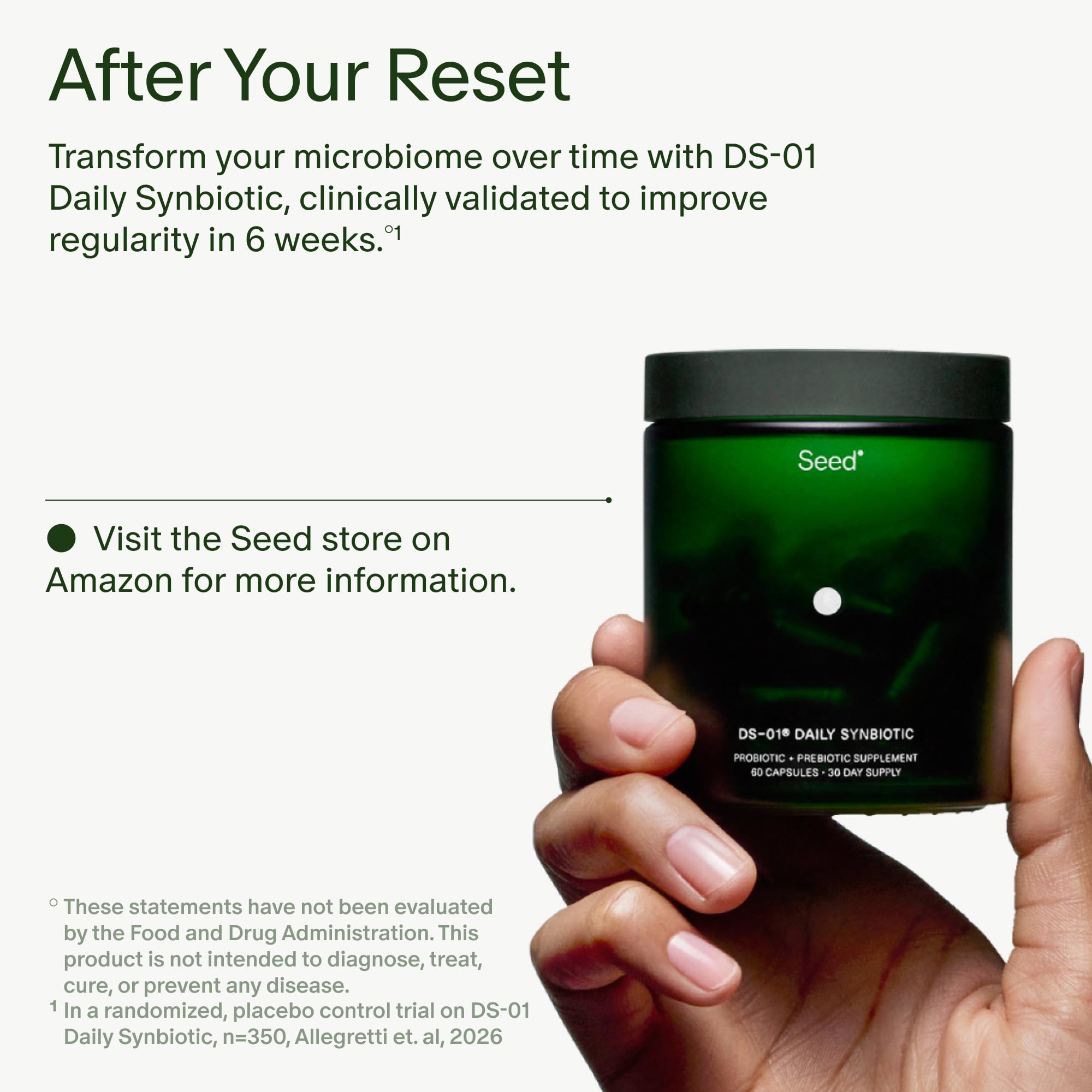 Seed 14 Day Gut Reset - for Adults - 14-Day Supply | 24-Strain Probiotic + Prebiotic - Rapid Gut Recovery - Reset After Travel, Stress, and Medications - Vegan Capsules