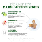 SoActive Bergamot: 2.5X More Effective, Italian Citrus Bergamot Phytosome - Clinically Validated | Enhanced with Grape Seed Extract - Supports Cholesterol & Weight Management (60 Capsules)