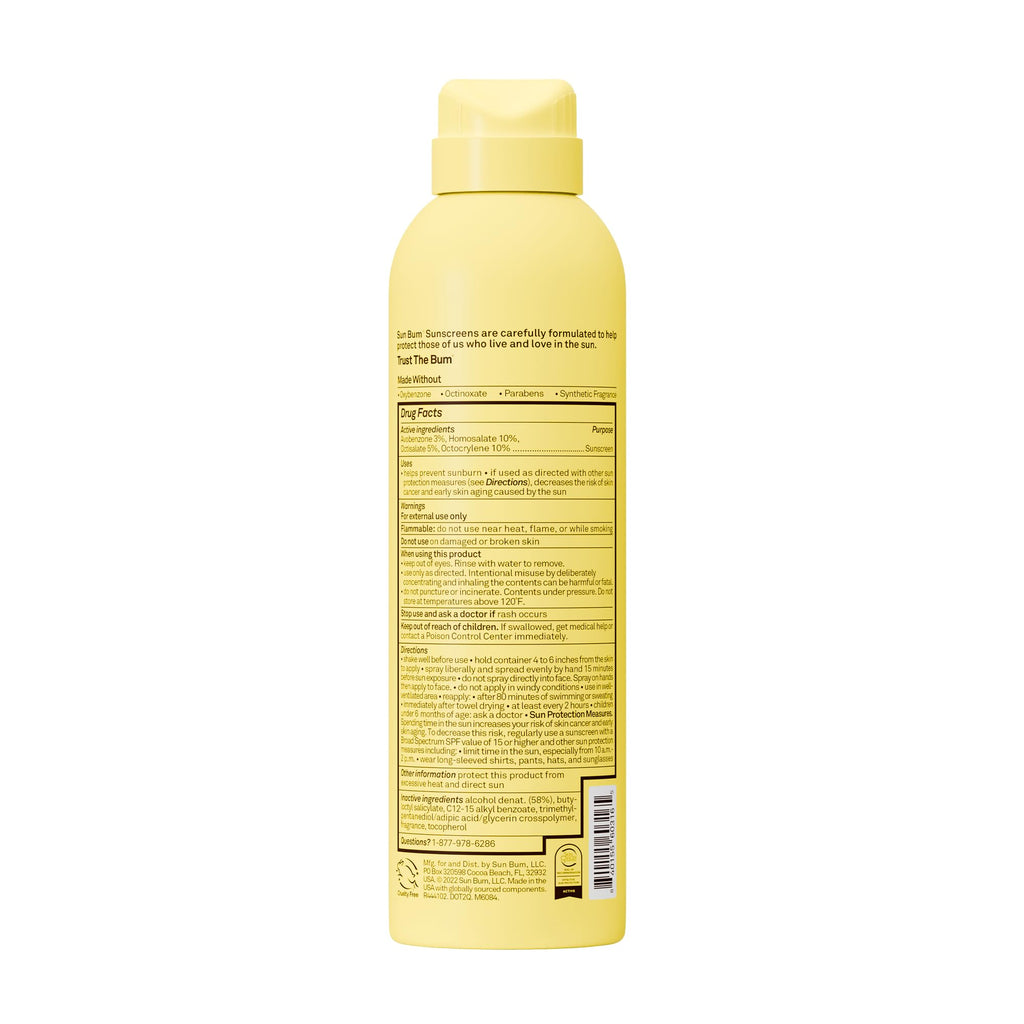 Sun Bum Kids SPF 50 Clear Sunscreen Body Spray - 6 oz | Wet or Dry Skin Application, Broad Spectrum with Vitamin E, Hawaii Act 104 Compliant (Without Octinoxate & Oxybenzone)