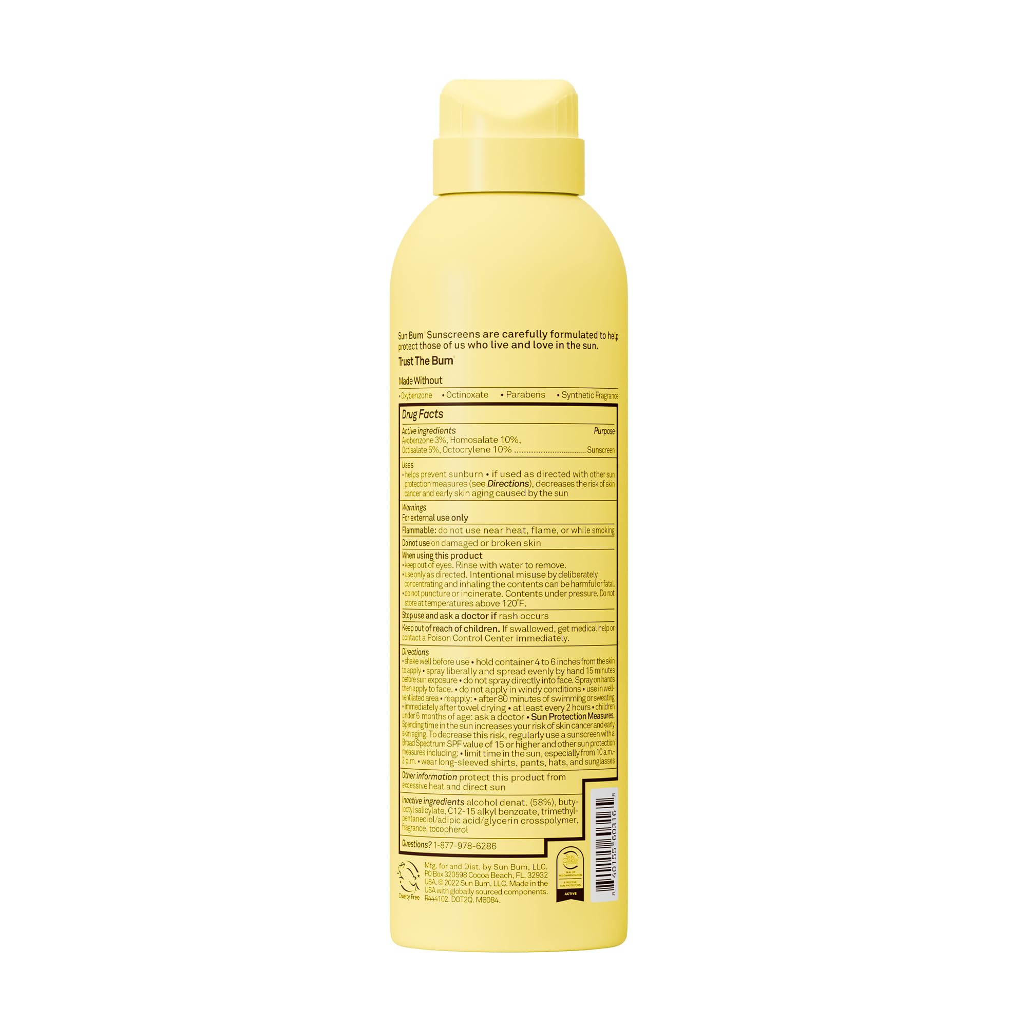 Sun Bum Kids SPF 50 Clear Sunscreen Body Spray - 6 oz | Wet or Dry Skin Application, Broad Spectrum with Vitamin E, Hawaii Act 104 Compliant (Without Octinoxate & Oxybenzone)
