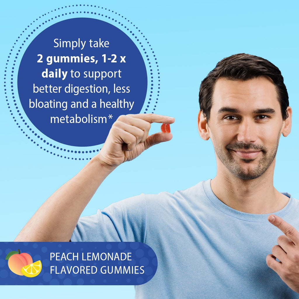 Florastor Prebiotic and Probiotic Gummies with Vitamin B12, 56 Gummies | Digestive and Metabolic Support Blend for Multi-Action Care, Probiotic Gummies for Women and Men