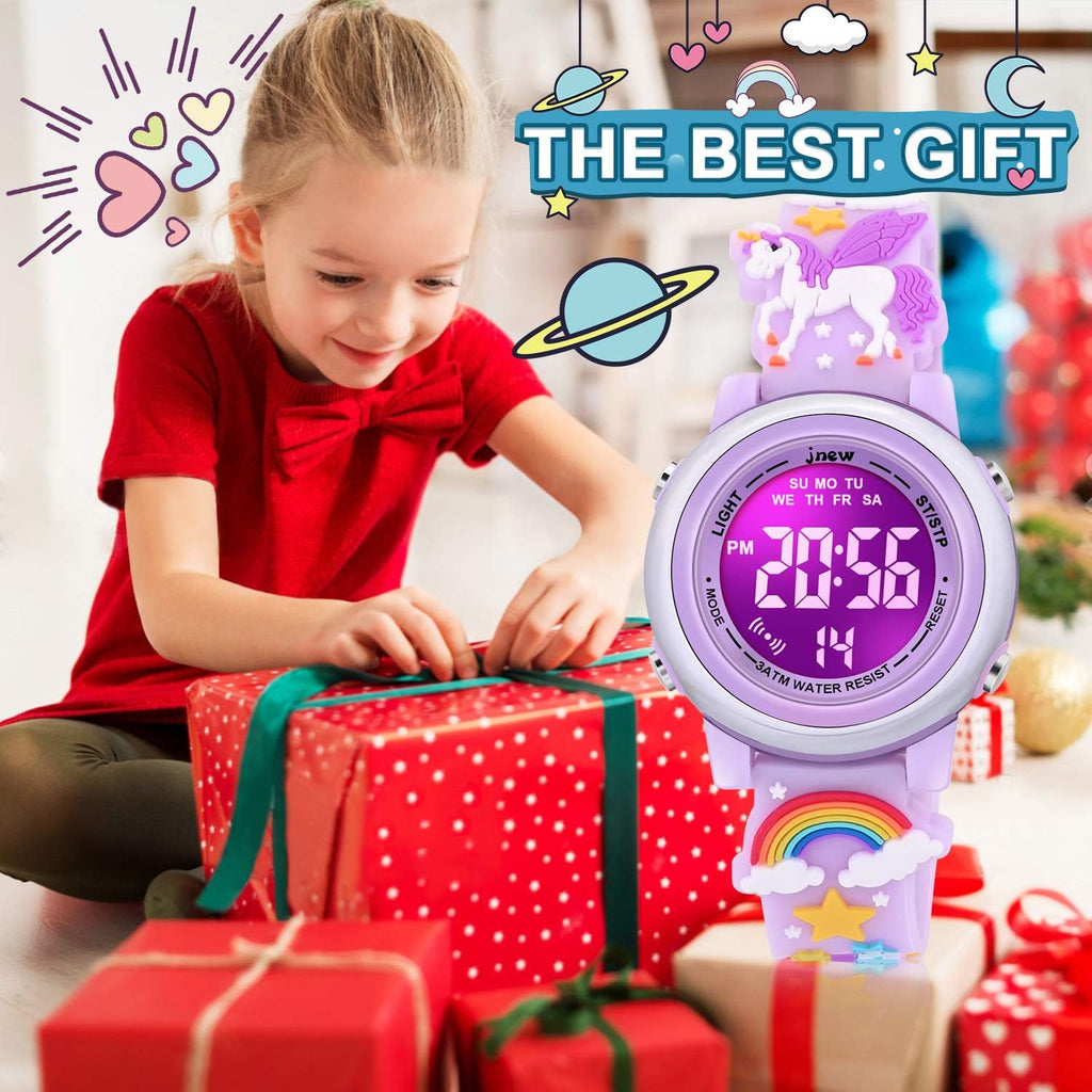 Buy now 3D Cartoon Waterproof Watches for Girls with Alarm - Best Toys Gifts for Girls Age 3-12 at indiglob india