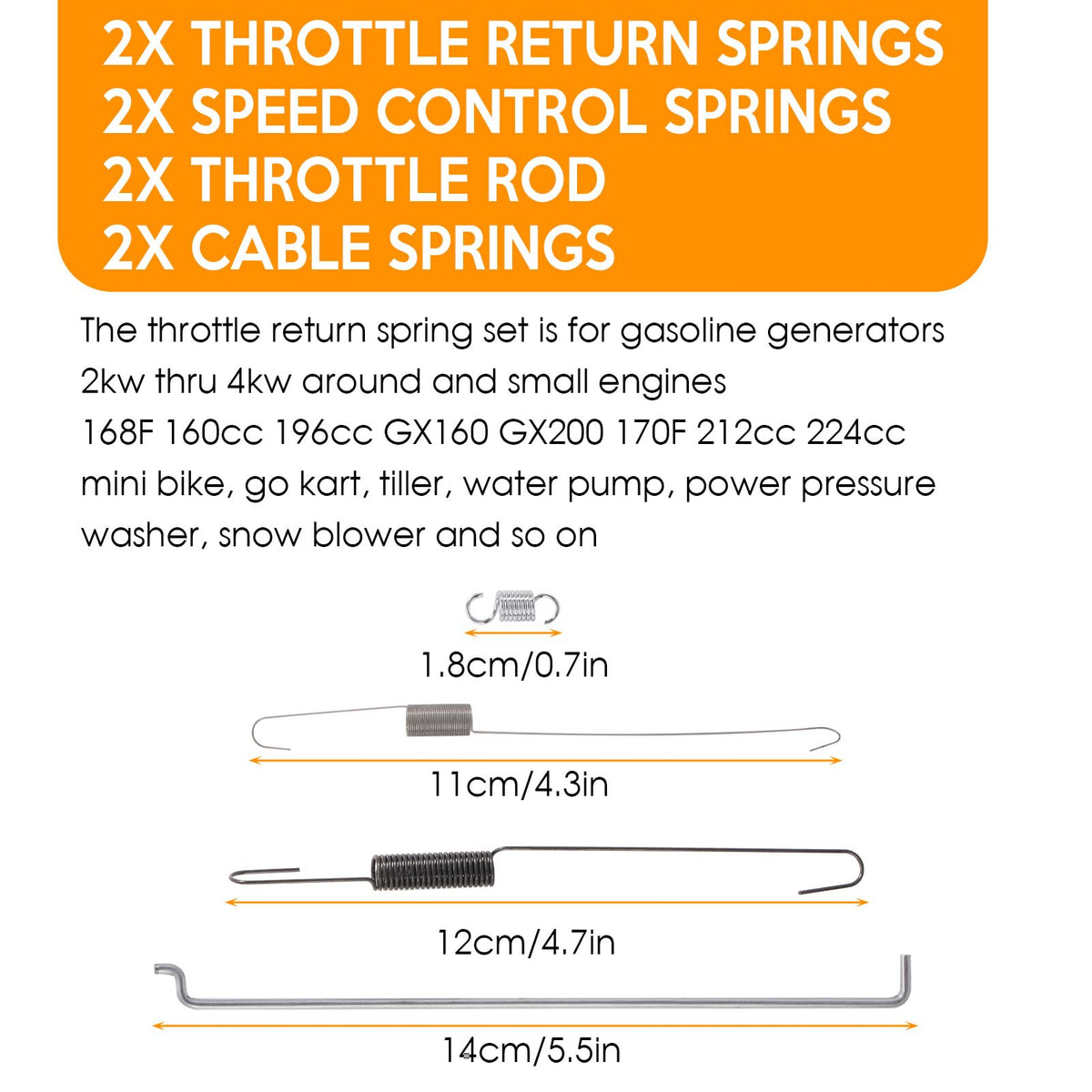 36 Pack Throttle Return Springs for Honda Briggs Engine