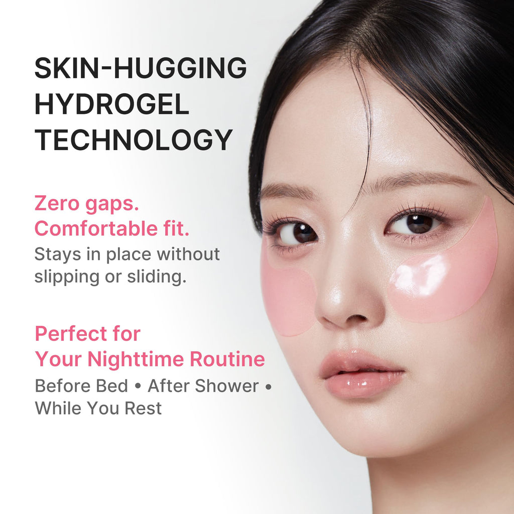 medicube Eye Patch PDRN Caffeine Collagen - Firming Gel Patches, 30 Pairs | Age-Defying Care with Retinol & Collagen - Gel Patches for the appearance of Dark Circles, Undereye Bags, Korean Skincare
