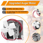 Upgraded 2.0RPM Auger Motor Replacement Parts Compatible with Traeger, Pit Boss, Camp Chef Wood Pellet Grills Smokers, AC120V 60Hz 2 Pole Universal Feeding Gear