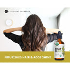 Buy now Kate Blanc Cosmetics Argan Oil for Hair, Face & Skin from Morocco (4oz, USDA Certified Organic, Cold Pressed & 100% Pure, Light) at indiglob india