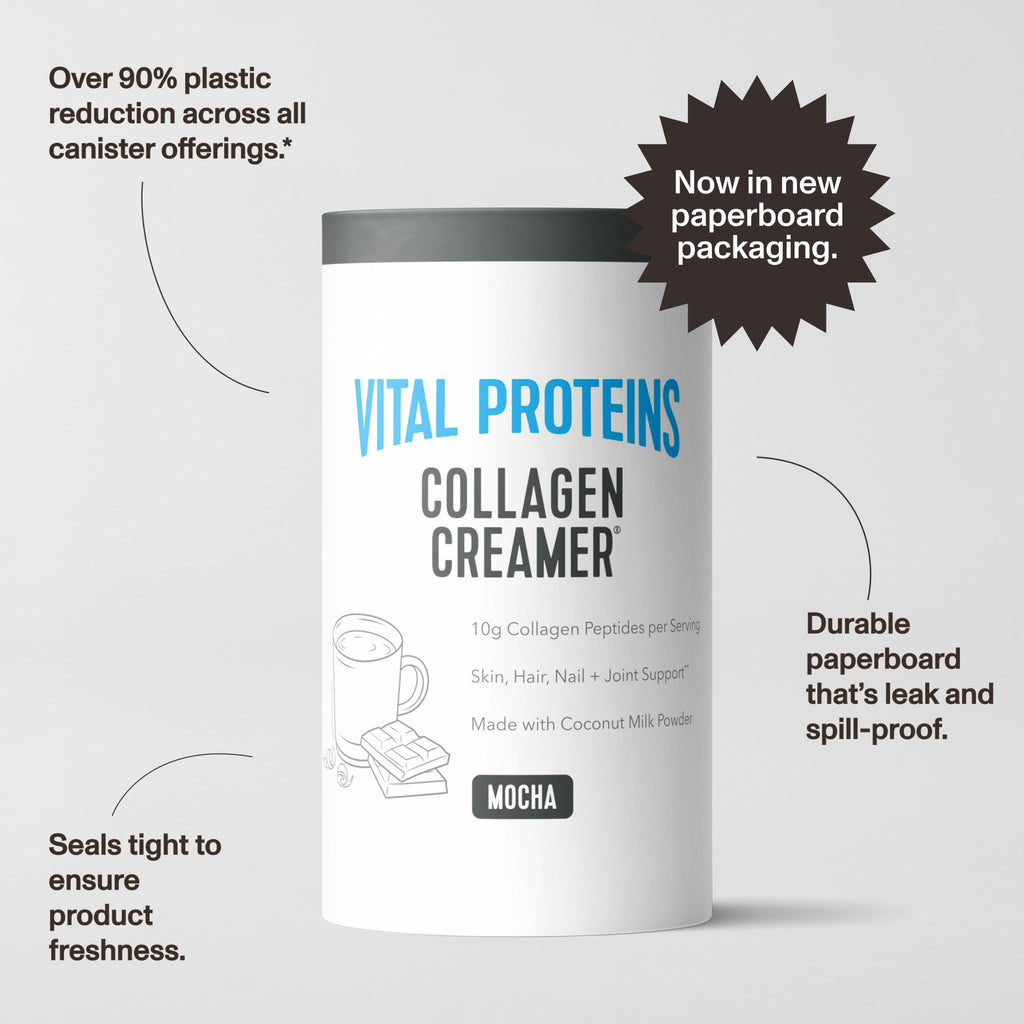 Vital Proteins Collagen Peptides Powder, Mocha Coffee Creamer, 11oz | Collagen Coffee Creamer, Supports Hair Skin & Nails, Mocha Flavor, Daily Coffee Add-In, 12 Servings