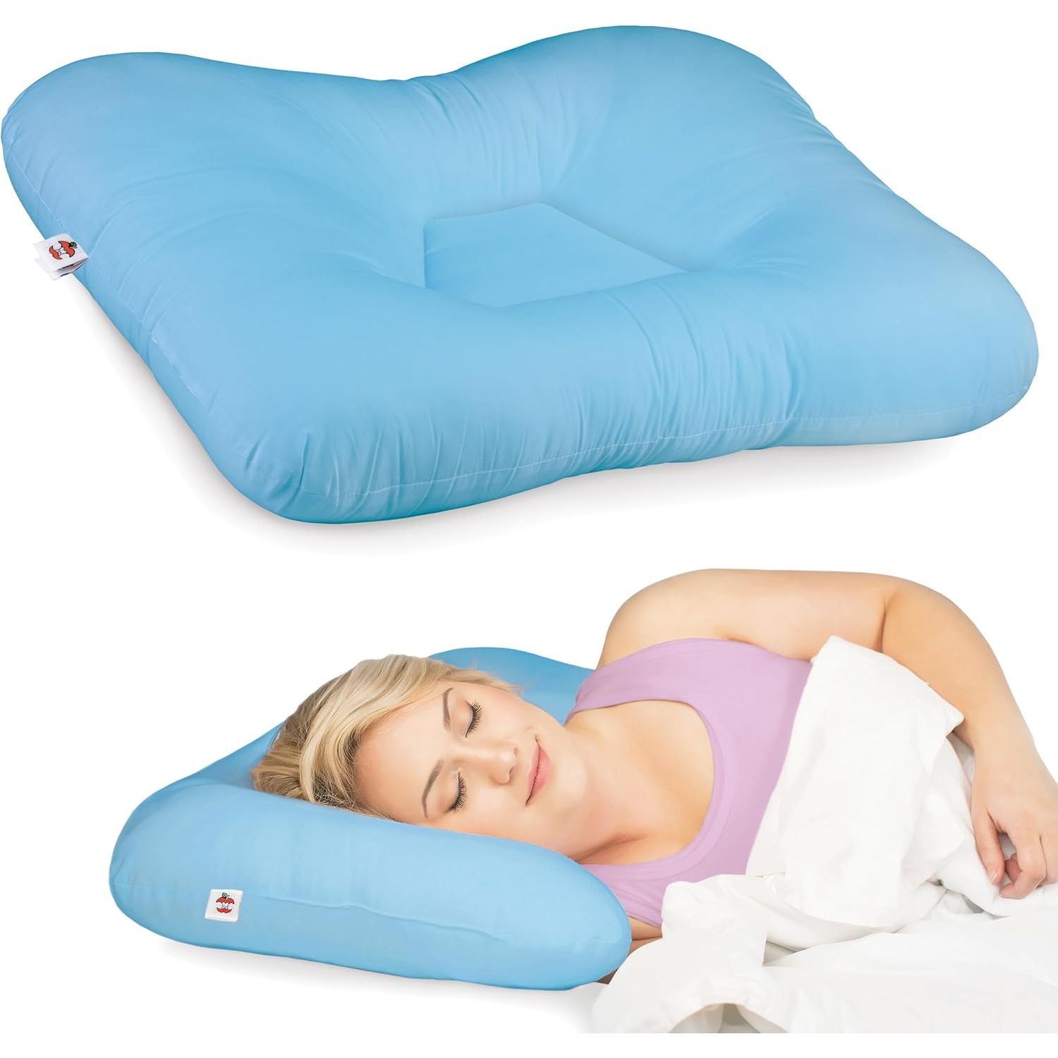 Buy now Core Products Tri-Core Cervical Support Pillow – Firm Orthopedic Neck Pillow for Pain Relief, Back and Side Sleepers – Ergonomic Contour Pillow – Assembled in USA, Petite Size Full Size Blue at indiglob india