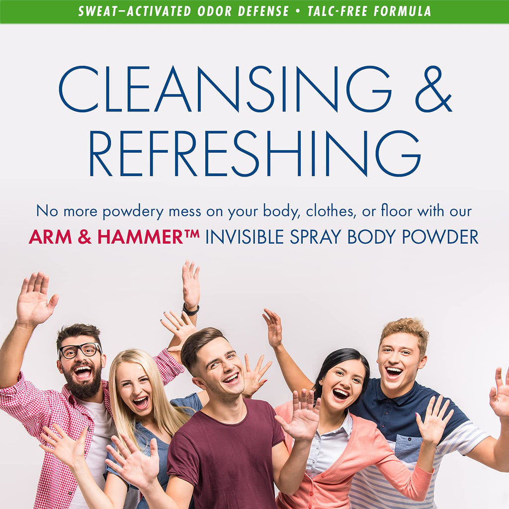 Buy now Arm & Hammer Invisible Body Powder Spray, Clear Talc-Free Body Odor & Sweat Control For Men & Women, Spray Body Powder For Women And Men, Arm And Hammer Body Spray Powder, 7 Oz (3 Pack) at indiglob india