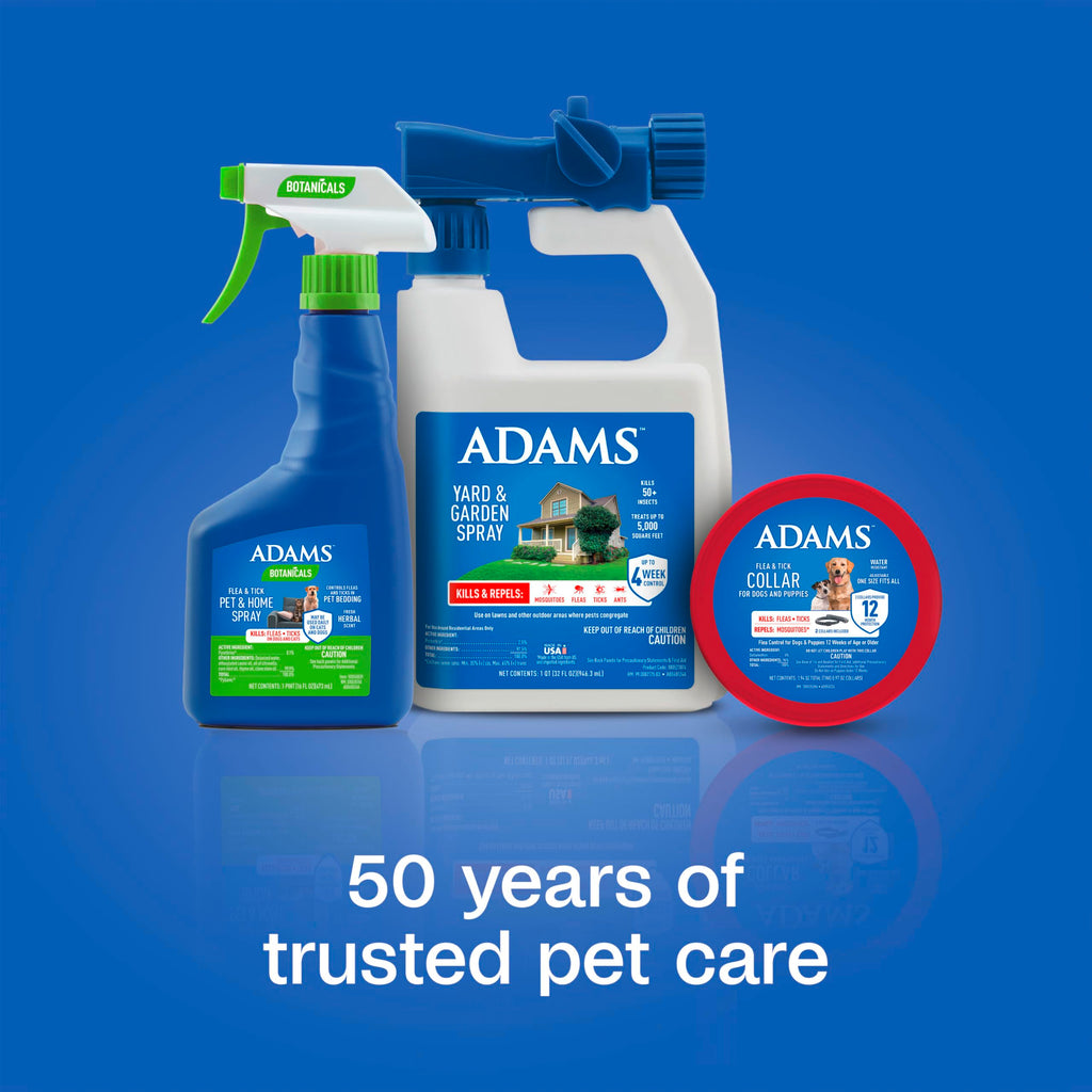 ADAMS Flea & Tick Collar for Dogs & Puppies, Flea Collar for 12 Month Prevention, Kills Fleas, Ticks & Repels Mosquitoes, Excluding California, One Size Fits All Dogs & Puppies, 2 Count
