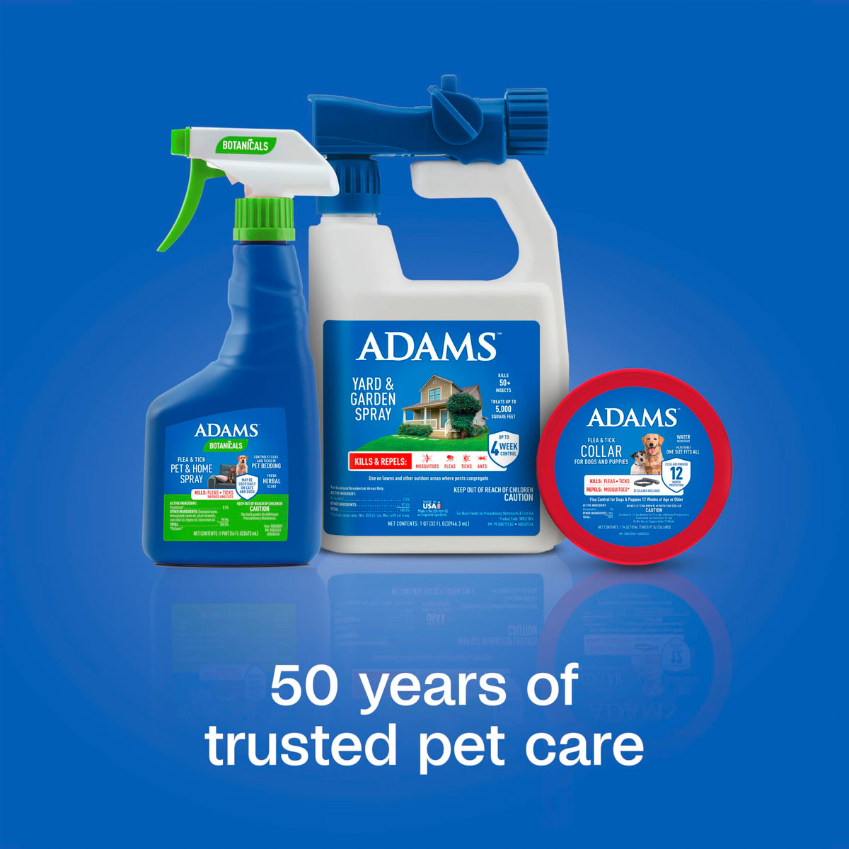 ADAMS Flea & Tick Collar for Dogs & Puppies, Flea Collar for 12 Month Prevention, Kills Fleas, Ticks & Repels Mosquitoes, Excluding California, One Size Fits All Dogs & Puppies, 2 Count