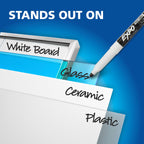 EXPO Low Odor Dry Erase Markers, Fine Tip, Black, 4 Count - Home Organization, Study Supplies
