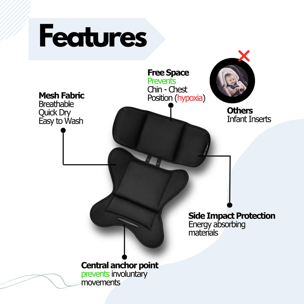 Infant Car Seat Insert Compatible with Doona, Newborn Insert & Head Support