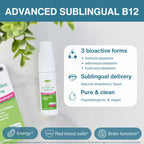 Igennus Super Vitamin B12 Complex 5000mcg Sublingual Spray, 45 Servings | Methylated, three bioactive forms; methylcobalamin, adenosylcobalamin & hydroxocobalamin, high-strength liquid spray, vegan