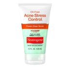 Neutrogena Oil Free Acne Stress Control Power Clear Face Scub, 4.2 fl oz | 2% Salicylic Acid, Acne-Prone Skin, Exfoliating Daily Facial Scrub