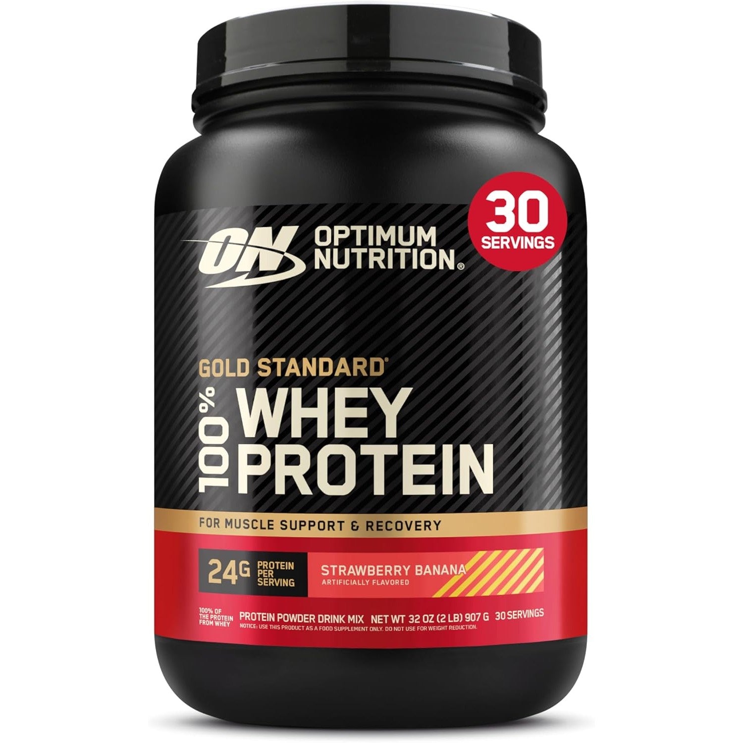 Buy now Optimum Nutrition Gold Standard 100% Whey Protein Powder, Strawberry Banana, 5 Pound (Packaging May Vary) at indiglob india