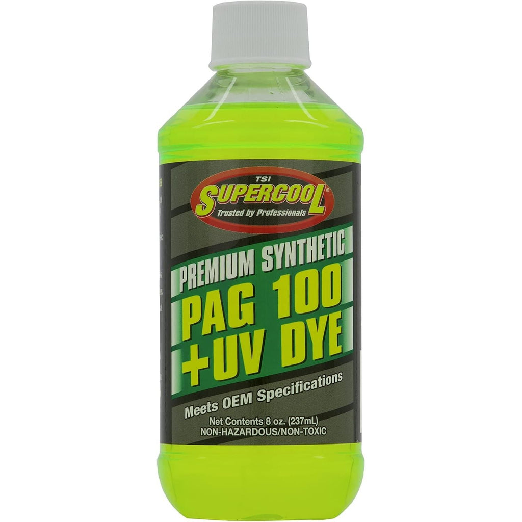 Buy now TSI Supercool P100-8D PAG 100-Viscosity Plus U/V Dye Oil - 8 oz , Silver at indiglob india